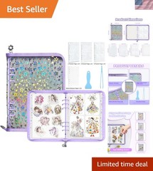 Stylish A5 Sticker Book with Glitter Cover – Complete Organizer with Accessories