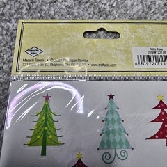 Paper Studio Stickers STICKABILITIES Christmas Retro Trees Lot Of 12 Pks 22 Pc