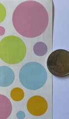 POLKA-DOT Sticker Sheet(29pcs) Pastel•Confetti•Rainbow•Card Making•Scrapbooking•