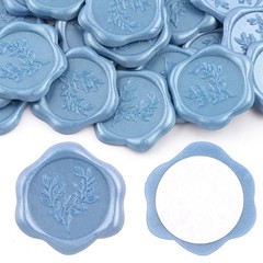 100Pcs Eucalyptus Wax Seal stickers Blue Self Adhesive Envelope Seal Stickers