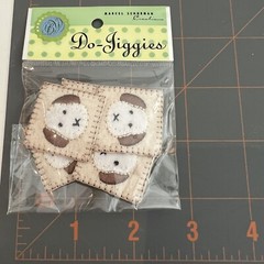 Do-Jiggies Embellishment Stickers Puppy Dogs Brown White Black Paper Accents NIP