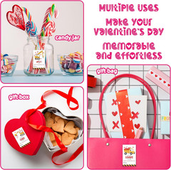 6 Style Happy Valentine Day Gift Tag Sticker, Cute Truck Theme Label Sticker for