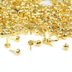 500 Pack Scrapbooking Brads Paper Fasteners Metal Brass Plated Craft Round Split