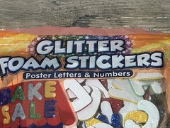 2 Packs of Glitter Foam Stickers By Horizon Craft Letters Numbers Self Adhesive