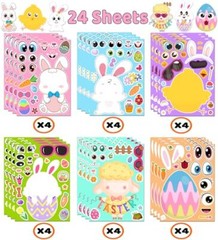 Easter Stickers – DIY Happy Easter Egg Bunny Sticker for Kids, DIY Stickers
