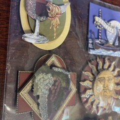 Mediterranean Italy Wine Vineyards Scrapbook stickers 3-d Sparkle New