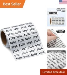 Versatile Waterproof Number Labels Roll – Perfect for Storage and Organization
