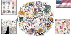 100 Unique Christian Stickers – Floral & Butterfly Designs for Daily Inspiration