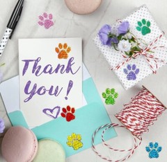 30pc Dog Cat Paw Print Sticker Self-Adhesive Envelope Seal Party Decor Craft