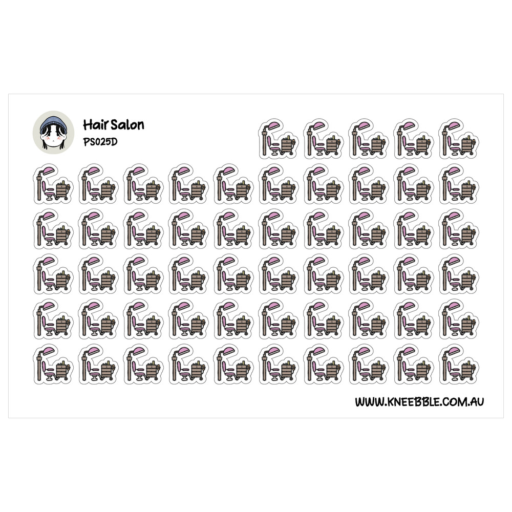 Hair Salon Planner Stickers – Stylish Appointment Tracking & Decorative Labels