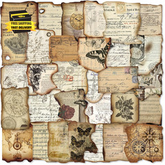 Vintage Journaling Stickers,Scrapbook Supplies for Planners,100Pcs Junk Journal