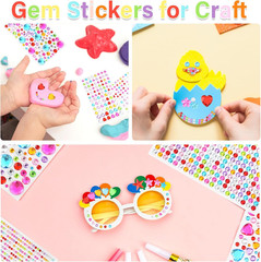 11 Sheet Gem Stickers, 2317Pcs Gem Stickers for Crafts, Self-Adhesive Rhinestone