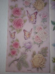 2 Sheets Flower/Butterfly Scrapbook Card Making Paper Crafts Die Cut Stickers