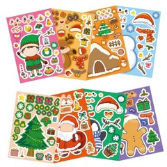 Holiday Themed Puzzle Stickers Set Creative Face Design Activity Ages 5 12 Years