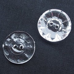 Chenkou Craft New 50pcs 20mm Clear Flower Plastic Buttons Sewing Craft 2 Holes