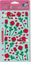Vintage Sticko flat stickers VALENTINE’S ROSES LOVE theme 46784 FAST FREE ship!