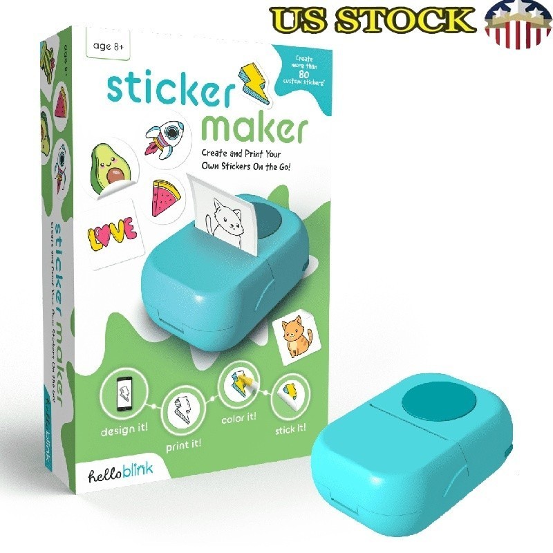 Hello Blink Sticker Maker Print Custom Stickers Fun Craft Kids 8 Years Up New