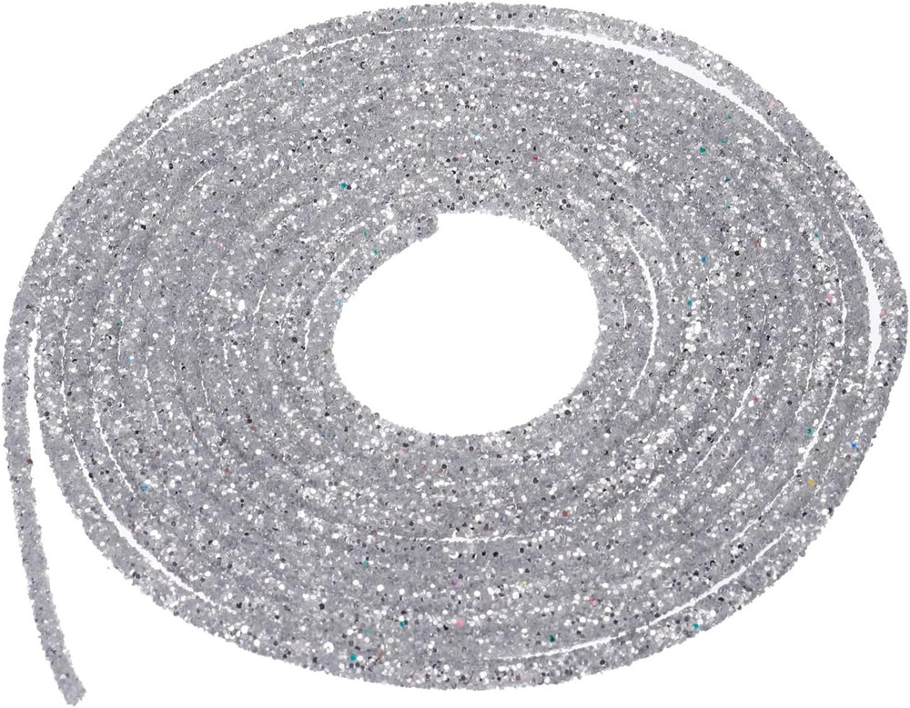 5 Yard 6Mm 0.24 Inch Glitter Sequins Rope Sequins Rhinestone Tube Cord for DIY W