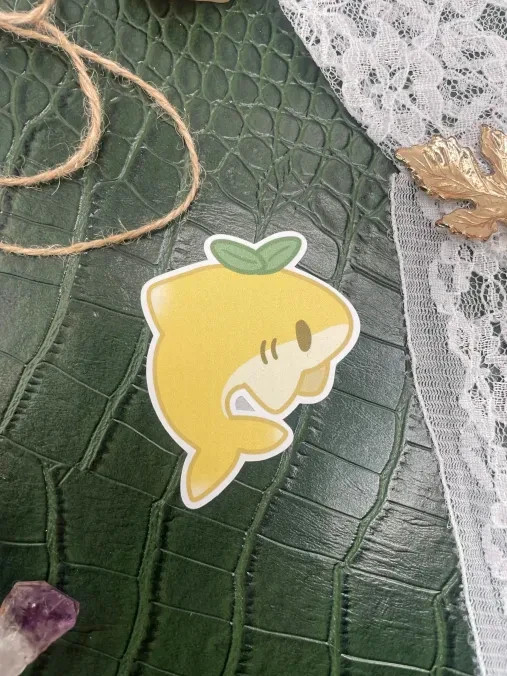 Lemon Shark Die Cut Sticker | Single 2 inch Sticker