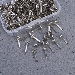 200pcs Paper Fasteners Brass Plated Brads Brads with Storage Box for Crafts DIY