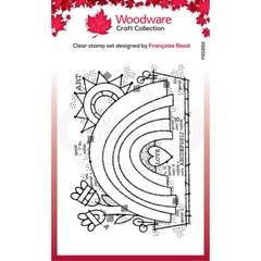 Woodware Craft Clear Stamp – GARDEN RAINBOW