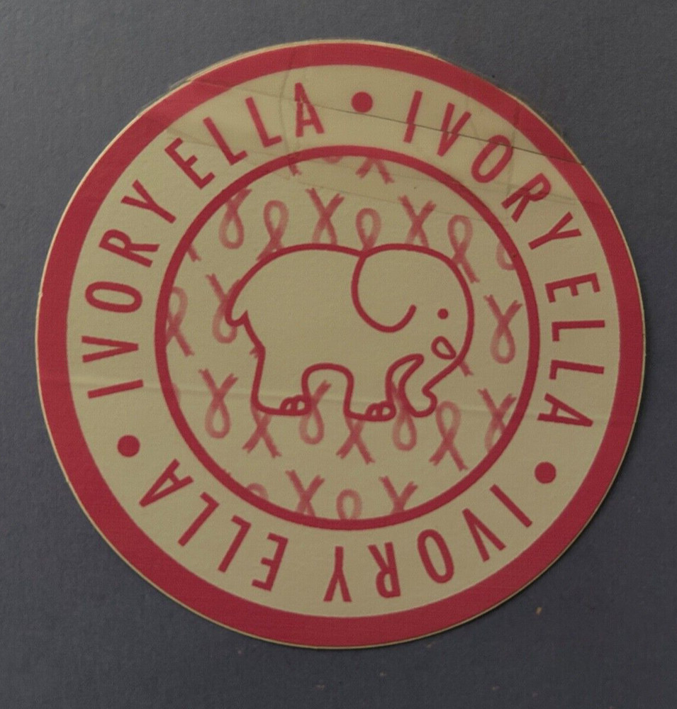 NEW Ivory Ella Breast Cancer Awareness Round Sticker