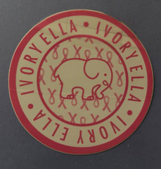 NEW Ivory Ella Breast Cancer Awareness Round Sticker