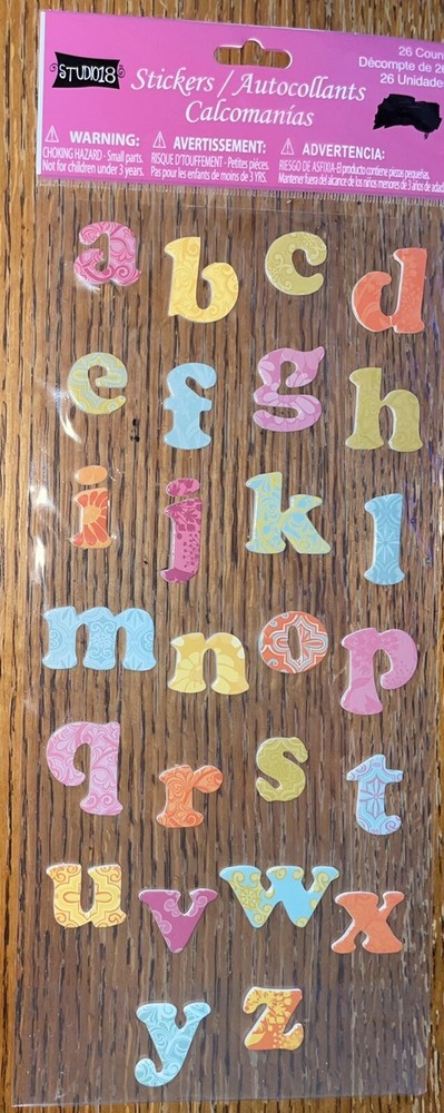 Studio18 Spring Blossom Alphabet Alphas Letters Scrapbook Stickers 26pcs Flowers