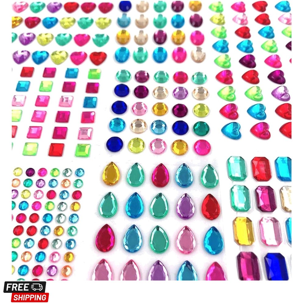365pcs Round Jewels Stickers Gem Stickers Rhinestone for Crafts Sticker Gems …