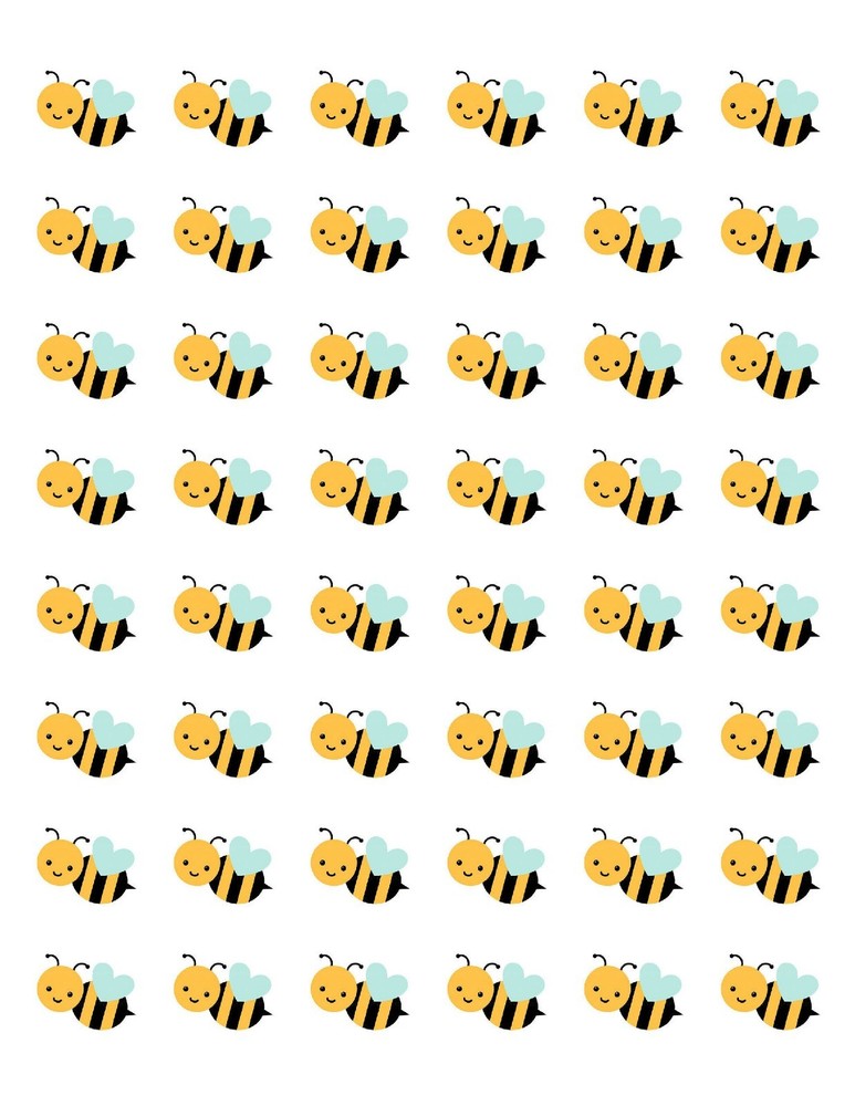 48 BUMBLE BEE ENVELOPE SEALS LABELS STICKERS 1.2″ ROUND
