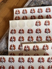 Vintage Dog Stickers “Remember Buttons” Sheets
