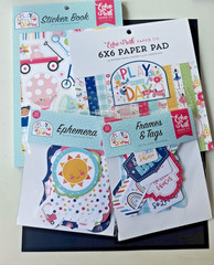 Echo Park «Play All Day»~ GIRL Set~ 16 Pg. Sticker Book, Paper, 2 Ephemera Packs