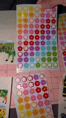 Vintage Sandylion Stickers Lot Partials/ Flawed Flowers Cows Alphabet Fireman
