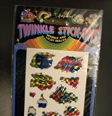 Vintage 1992 Imperial Twinkle Stick-Ons Prism Stickers