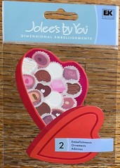 RARE Jolees Box Of Chocolate Hearts Candy Be Mine Love Valentines Anniversary 3D