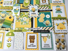 #K113 -BEE HAPPY DOODLEBUG CARD SCRAPBOOK KIT 50pcs w/Doodle-Pops Stickers – A2