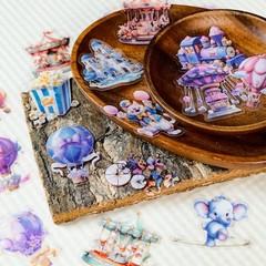 50Pcs Fantasy Amusement Park Stickers Pack, Graffiti Aesthetic Decals for Pla…