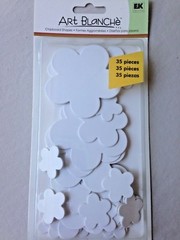 EK Success Art Blanche 35 White Chipboard Shapes – Flowers – ABCHIPB-11 – NEW