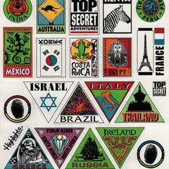 Highlights Top Secret Passport Stickers 1990s Kids International Countries RETRO