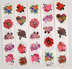 30 Roses Flowers Stickers/Scrapbooking/Planners/Crafts/Journals/1 inch