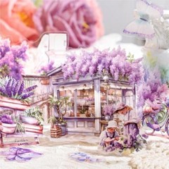 Flowers Garden House PET Stickers Journals Card Diary Scrapbooking DIY Collage