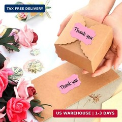 2 x3 Pink Label Stickers, Self-Adhesive Gift Tag Stickers, Write on Blank Labels