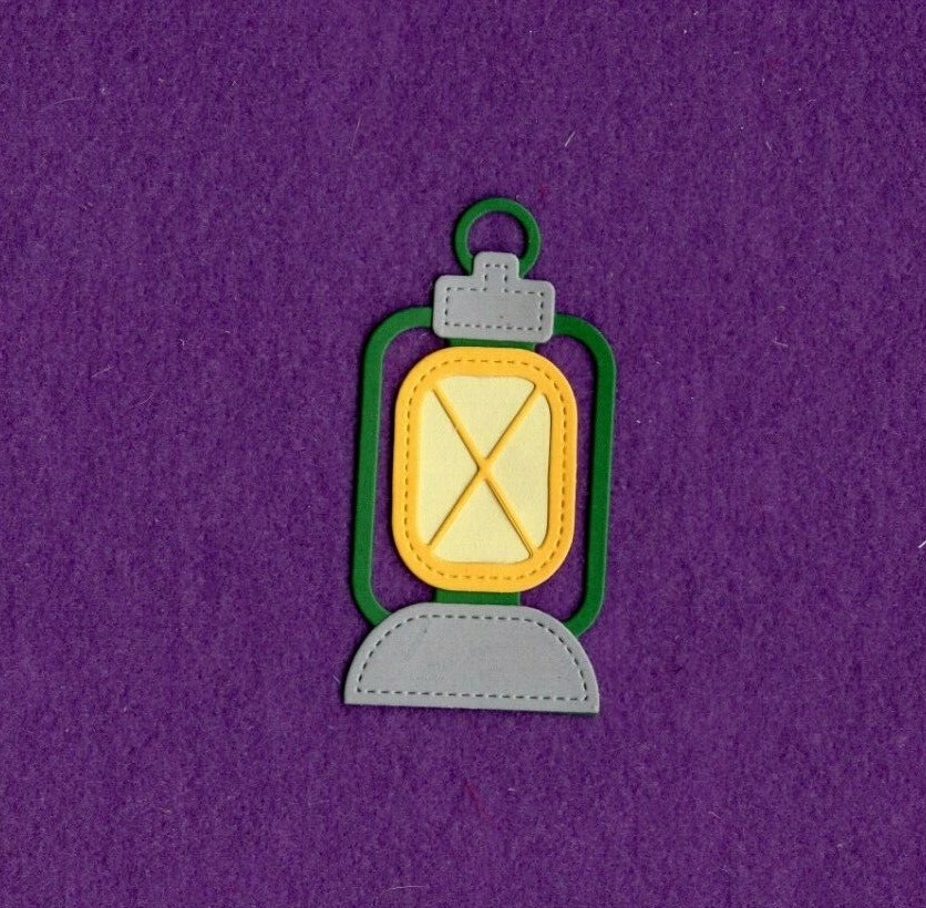 LANTERN # 3 die cuts scrapbook cards