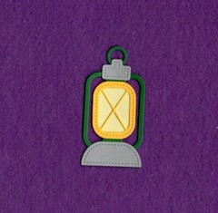 LANTERN # 3 die cuts scrapbook cards