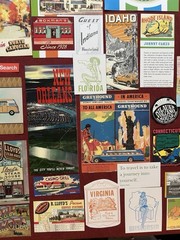 Travel Vacation Themed Bundle 96 Pieces, USA States Road Trip Kit Cutouts Cards