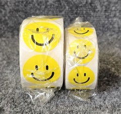 2 Rolls HAPPY FACE STICKERS – 2 Sizes