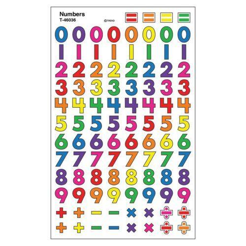 TREND Numbers superShapes Stickers, 800 ct, 3 Pack