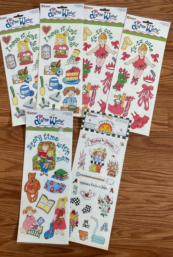 Sandylion Dianne Wood & Ledbetter Scrapbook Sticker Lot