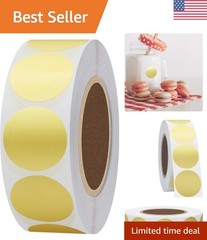 High-Quality 1000 Gold Foil Labels – Self-Adhesive Round Stickers for All Needs