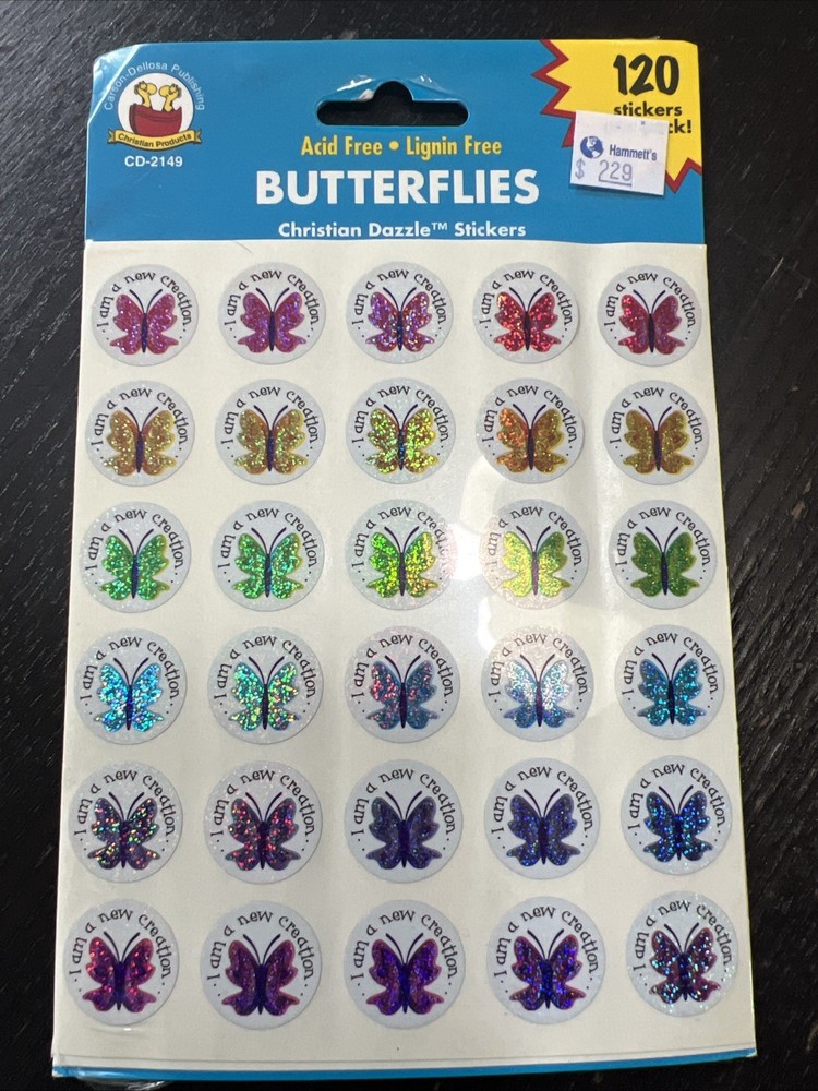 Christian Dazzle Stickers Acid Free Butterflies